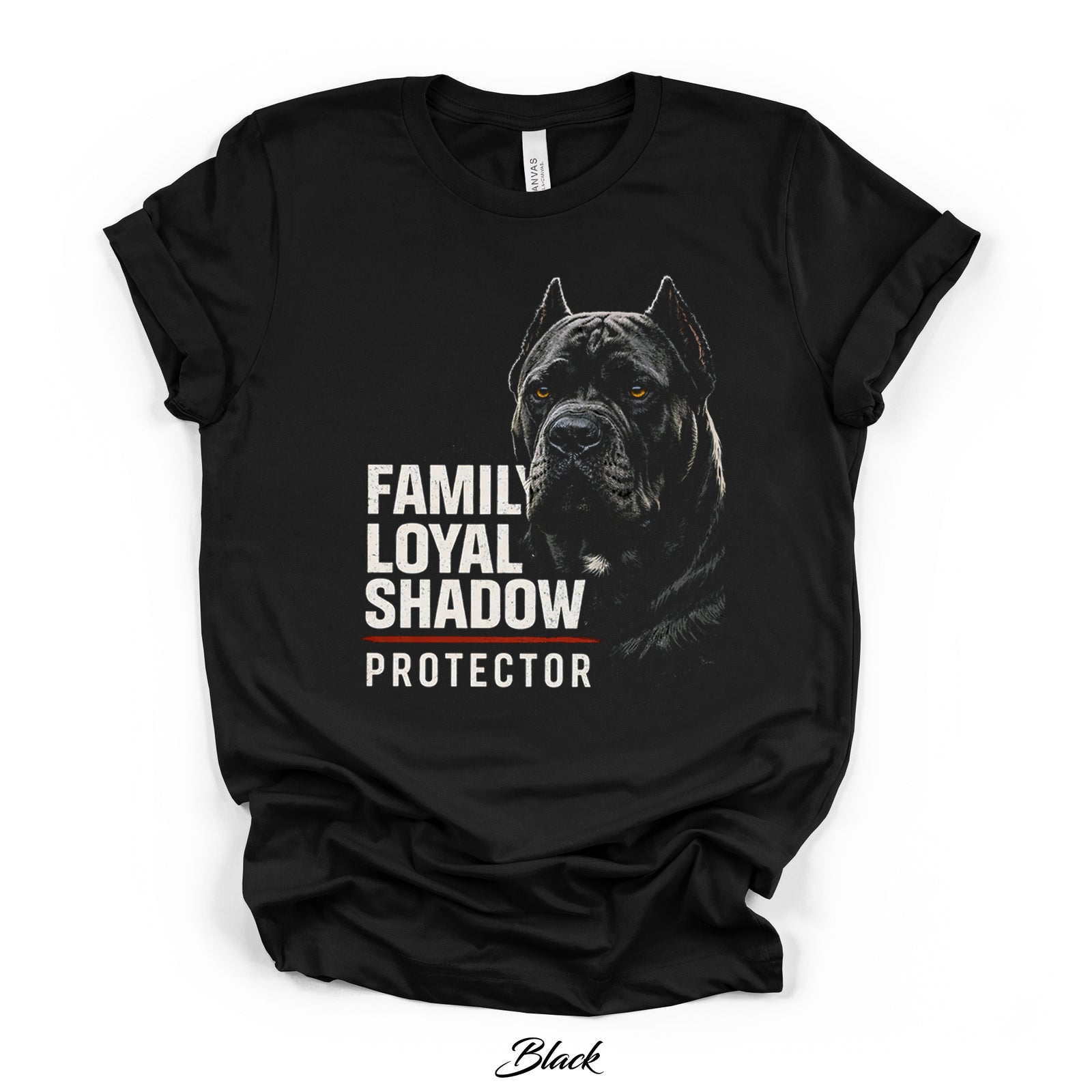 Cane Corso Family Loyal Shadow Protector Tee | Bella Canvas 3001