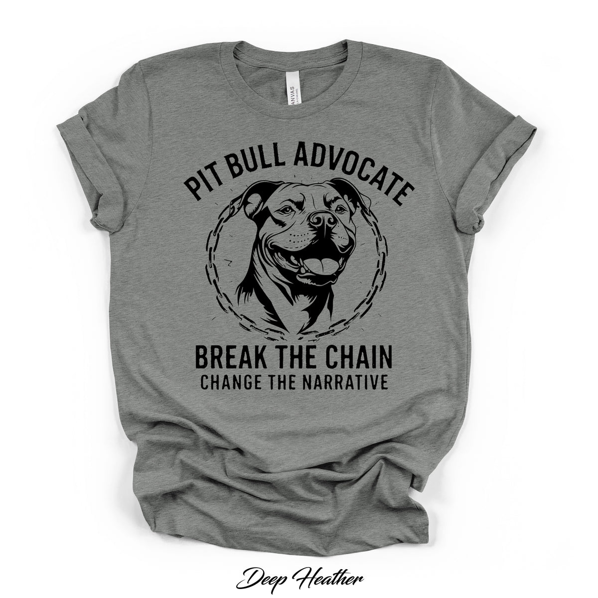 Pit Bull Advocate Break the Chain Tee | Bella Canvas 3001CVC | 5 Colors
