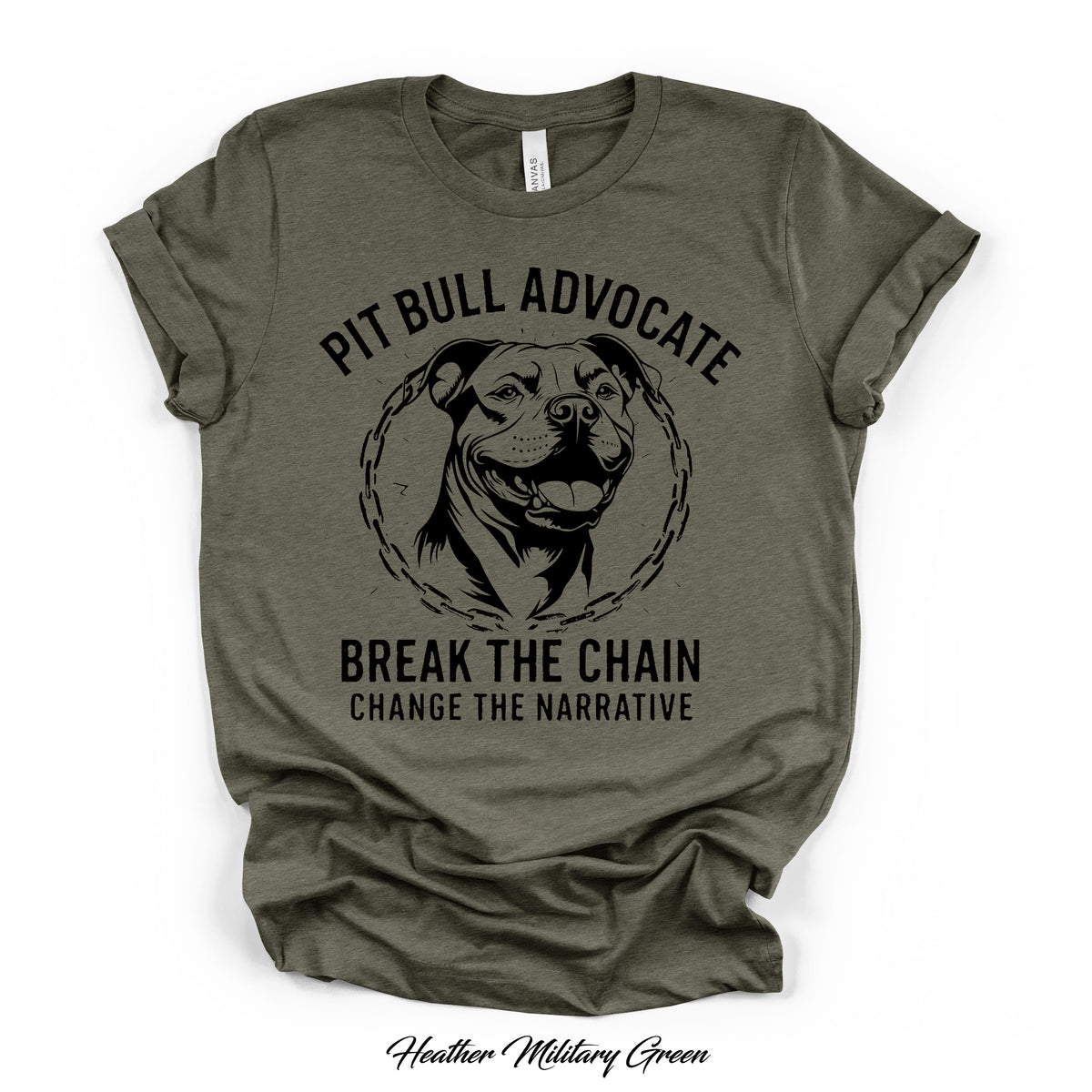 Pit Bull Advocate Break the Chain Tee | Bella Canvas 3001CVC | 5 Colors