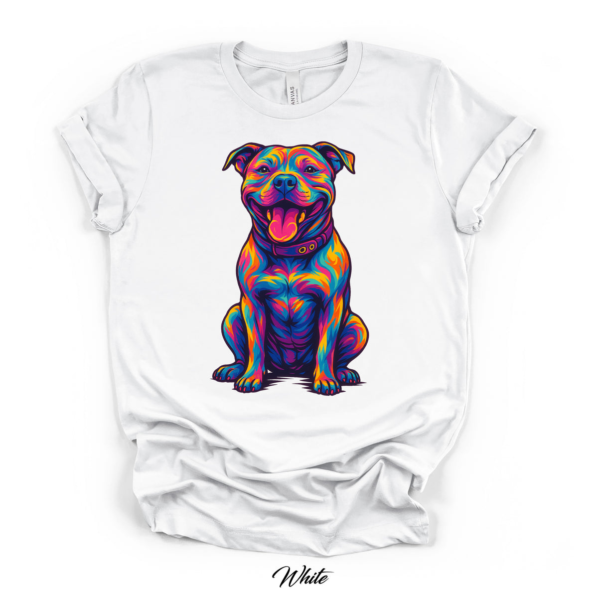 Neon Pop Art Pit Bull Graphic Tee | Kingdom Collars