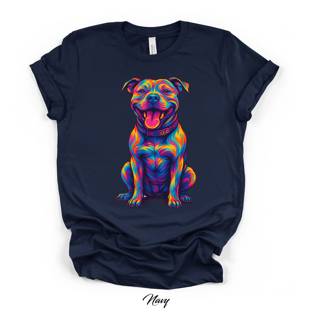 Neon Pop Art Pit Bull Graphic Tee | Kingdom Collars