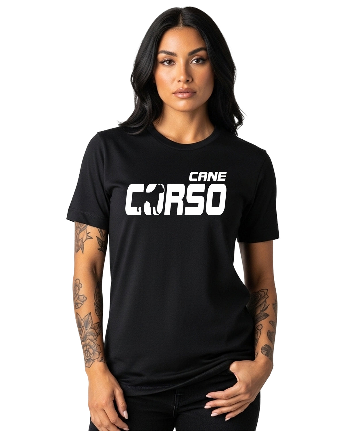 Cane Corso Silhouette Graphic Tee | Black | Bella Canvas 3001