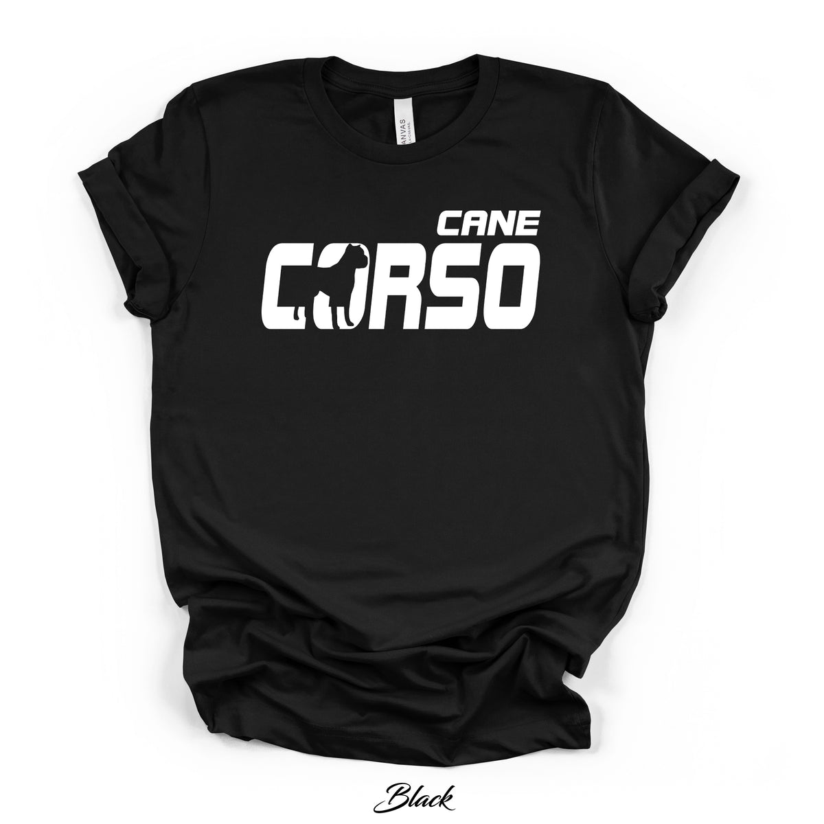 Cane Corso Silhouette Graphic Tee | Black | Bella Canvas 3001