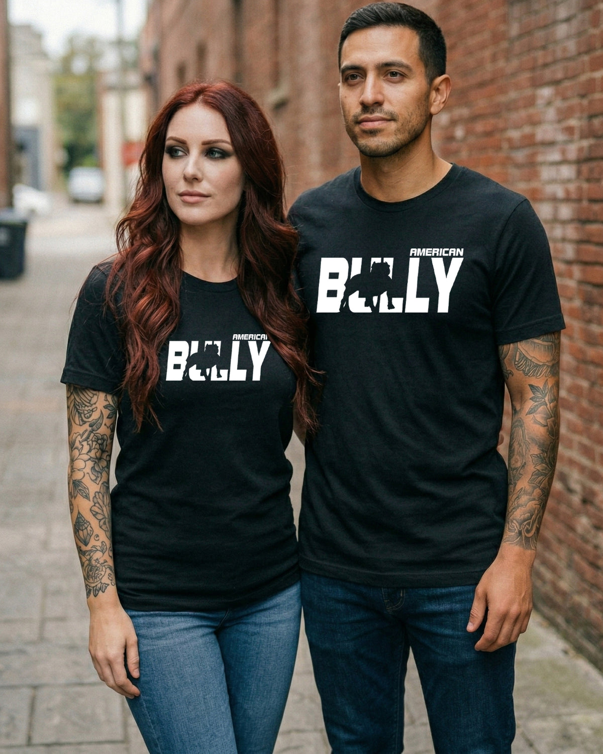 American Bully Silhouette Tee | Black | Direct-to-Garment Print