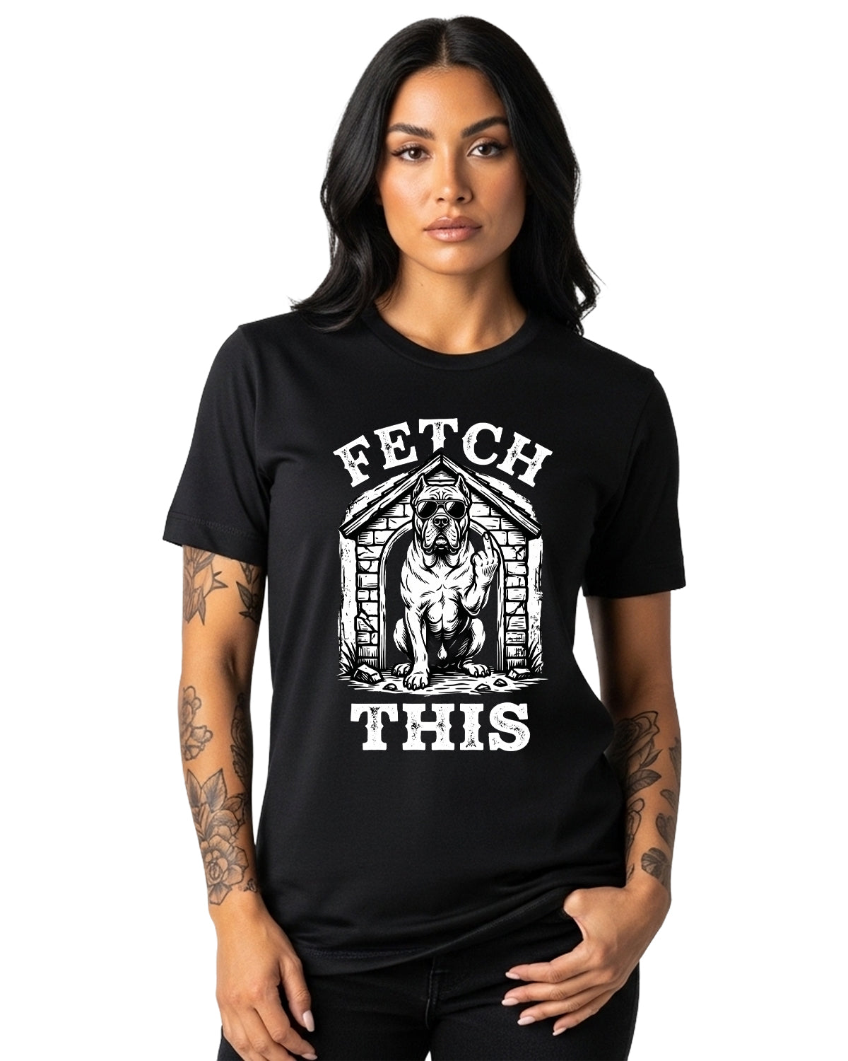 Fetch This — Cool Dog Graphic Tee | Black | Direct-to-Garment Print | Bella Canvas 3001