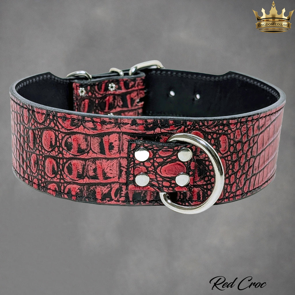 X1 - 3" Wide Leather Dog Collar