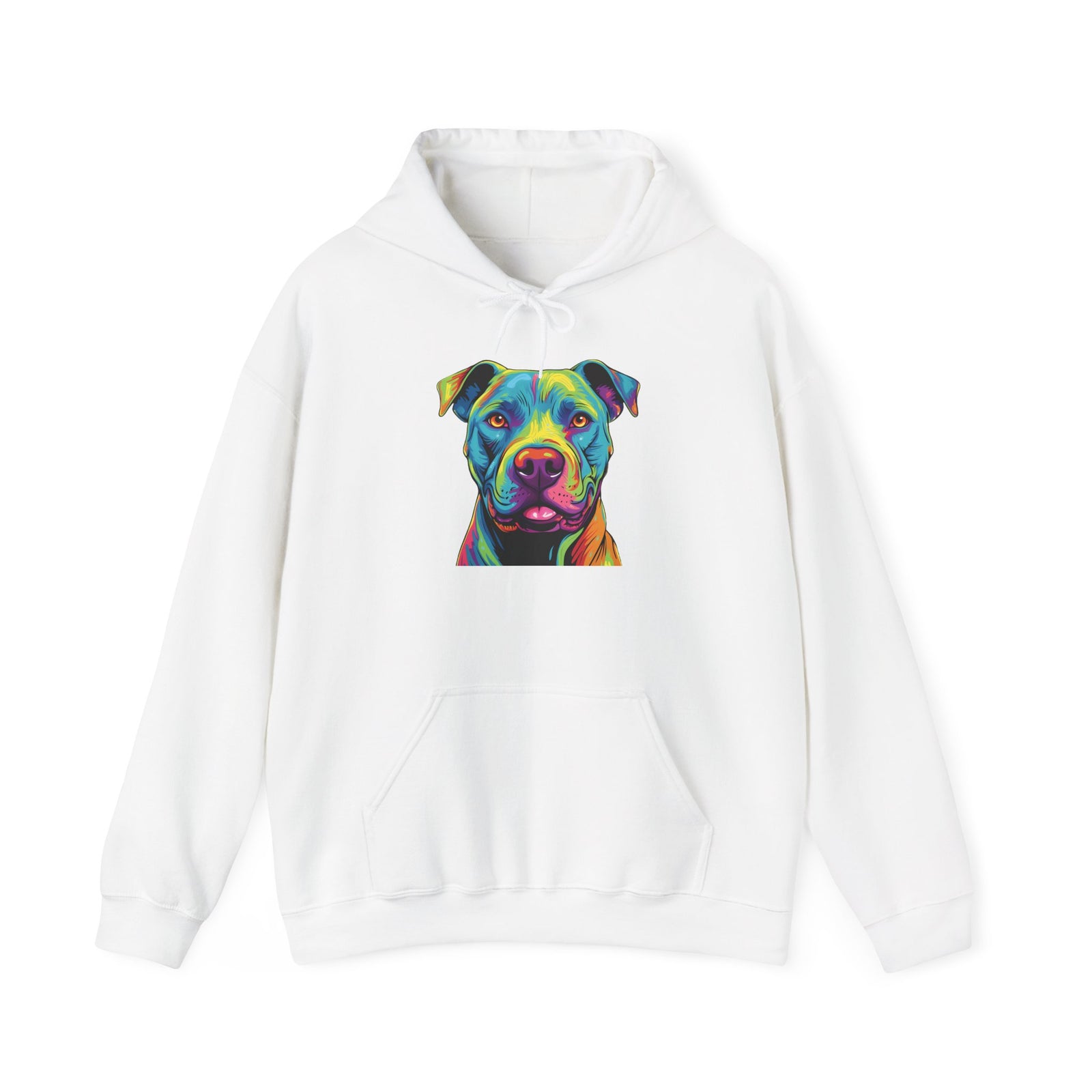 Colorful Pit Bull Hooded Sweatshirt
