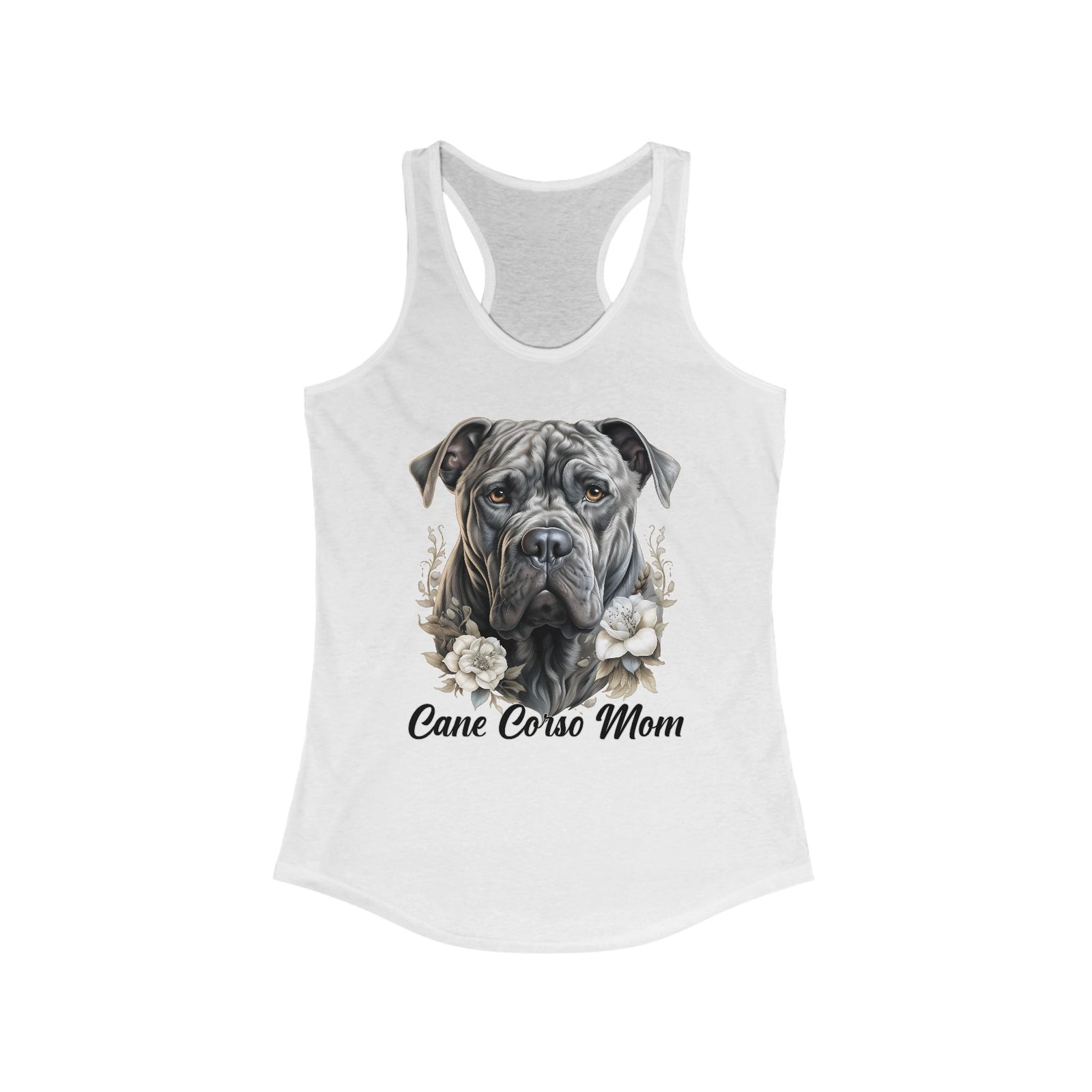 Cane Corso Mom (Floppy Ears) Racerback Tank Top