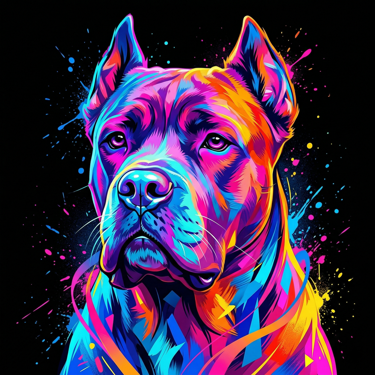 Custom Neon Pop Art Dog Portrait | Personalized Digital Pet Artwork
