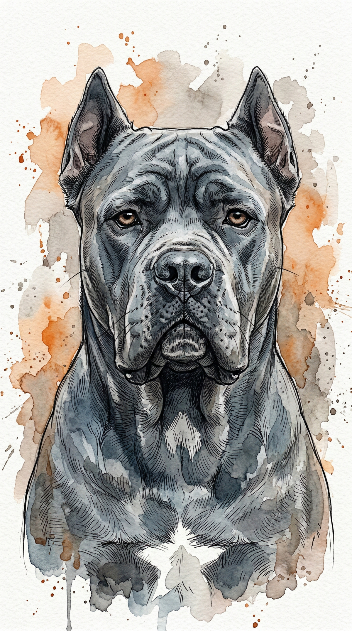 Custom Ink & Watercolor Dog Portrait | Premium Digital Download