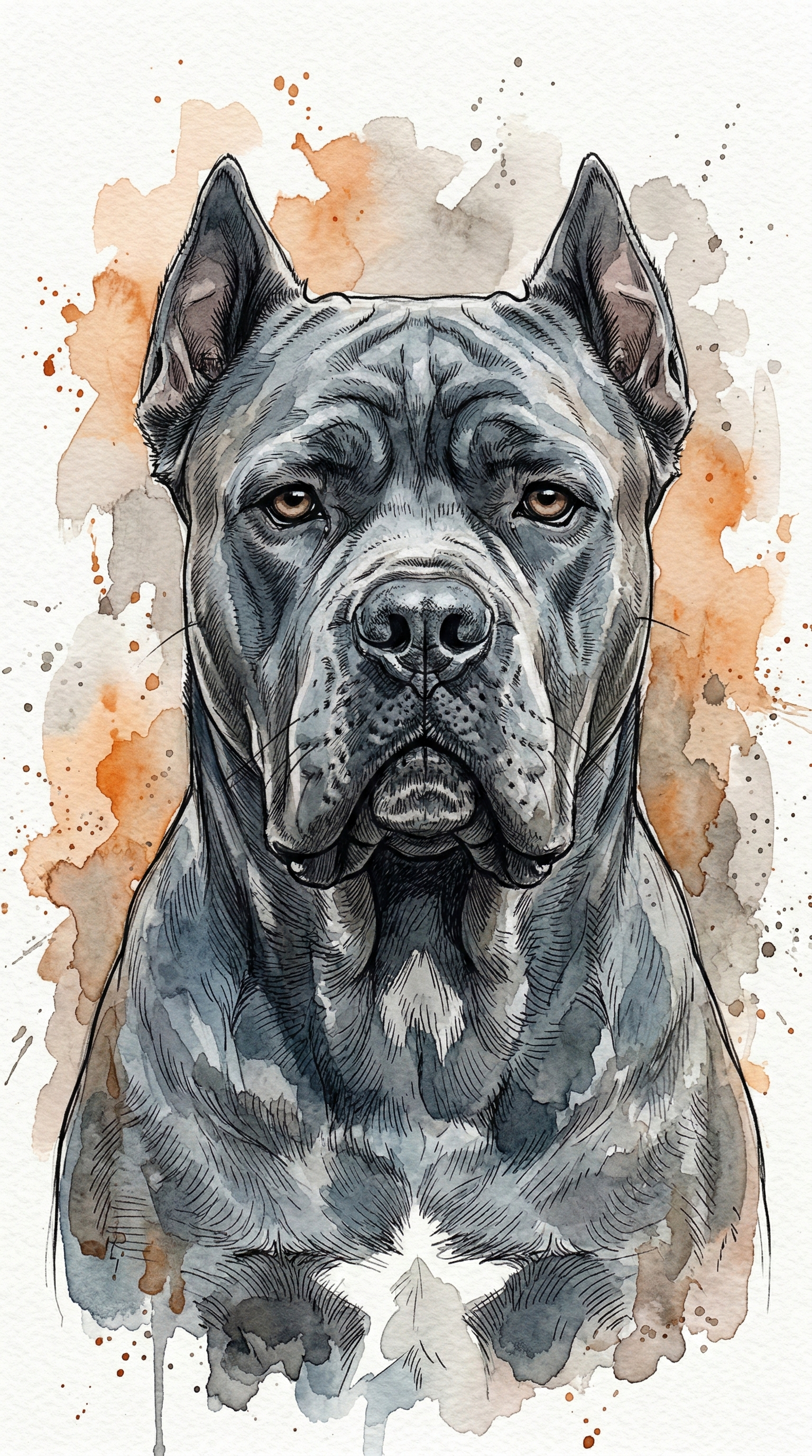 Custom Ink & Watercolor Dog Portrait | Premium Digital Download