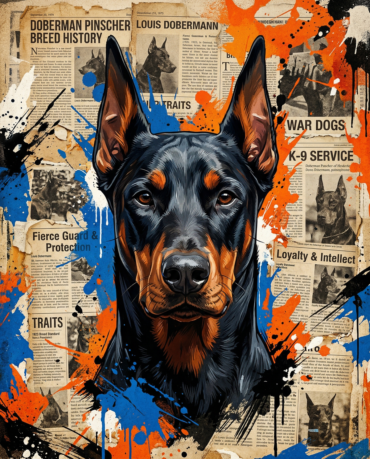 Custom Breed Legacy Dog Portrait | Personalized Digital Pet Artwork