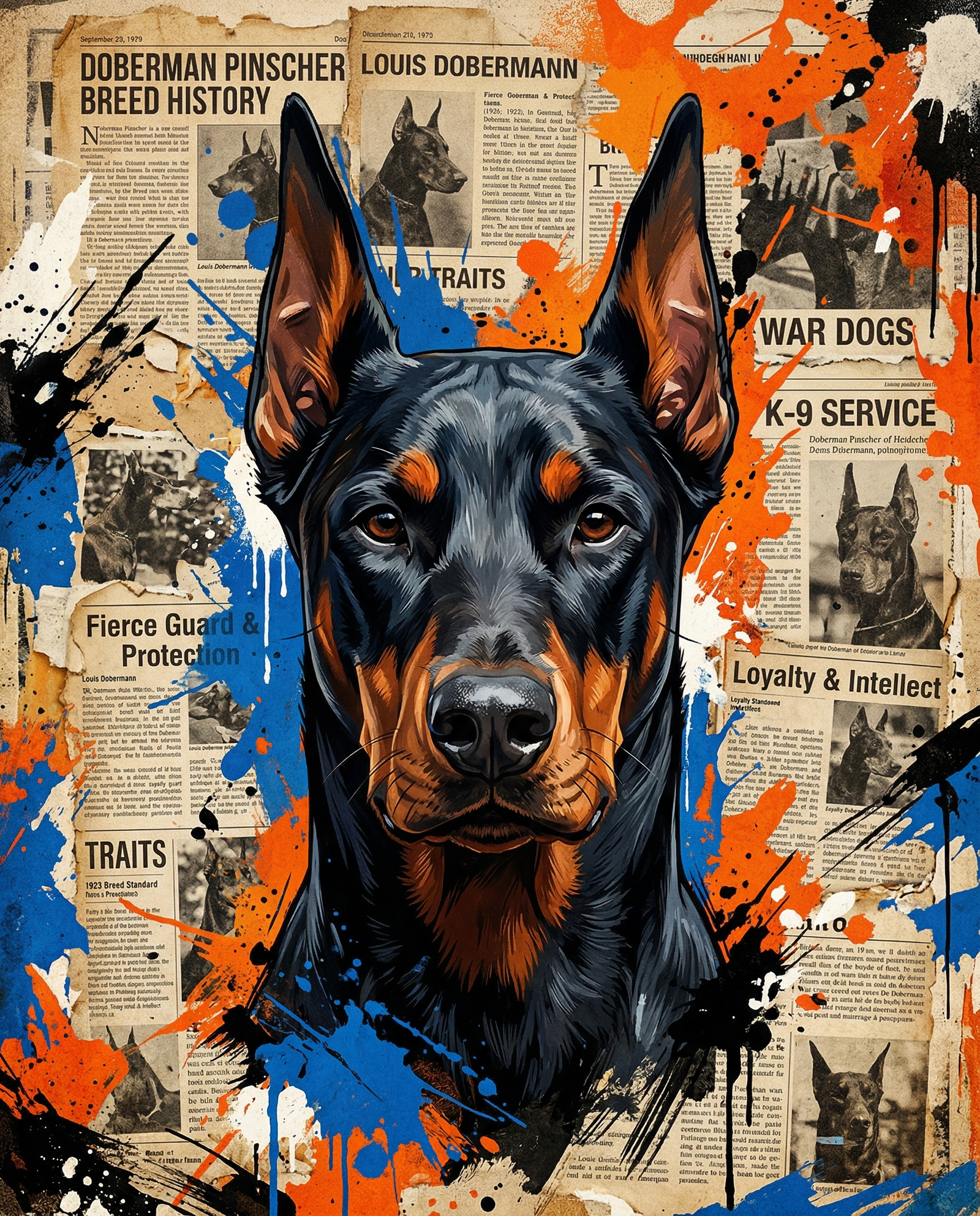 Custom Breed Legacy Dog Portrait | Personalized Digital Pet Artwork