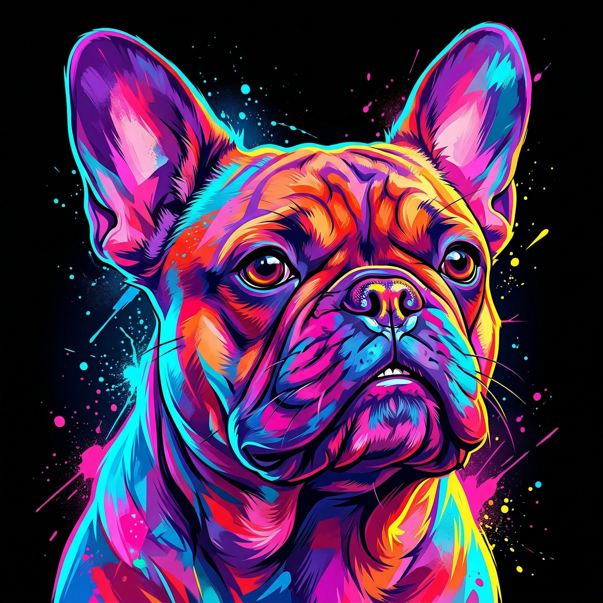 Custom Neon Pop Art Dog Portrait | Personalized Digital Pet Artwork