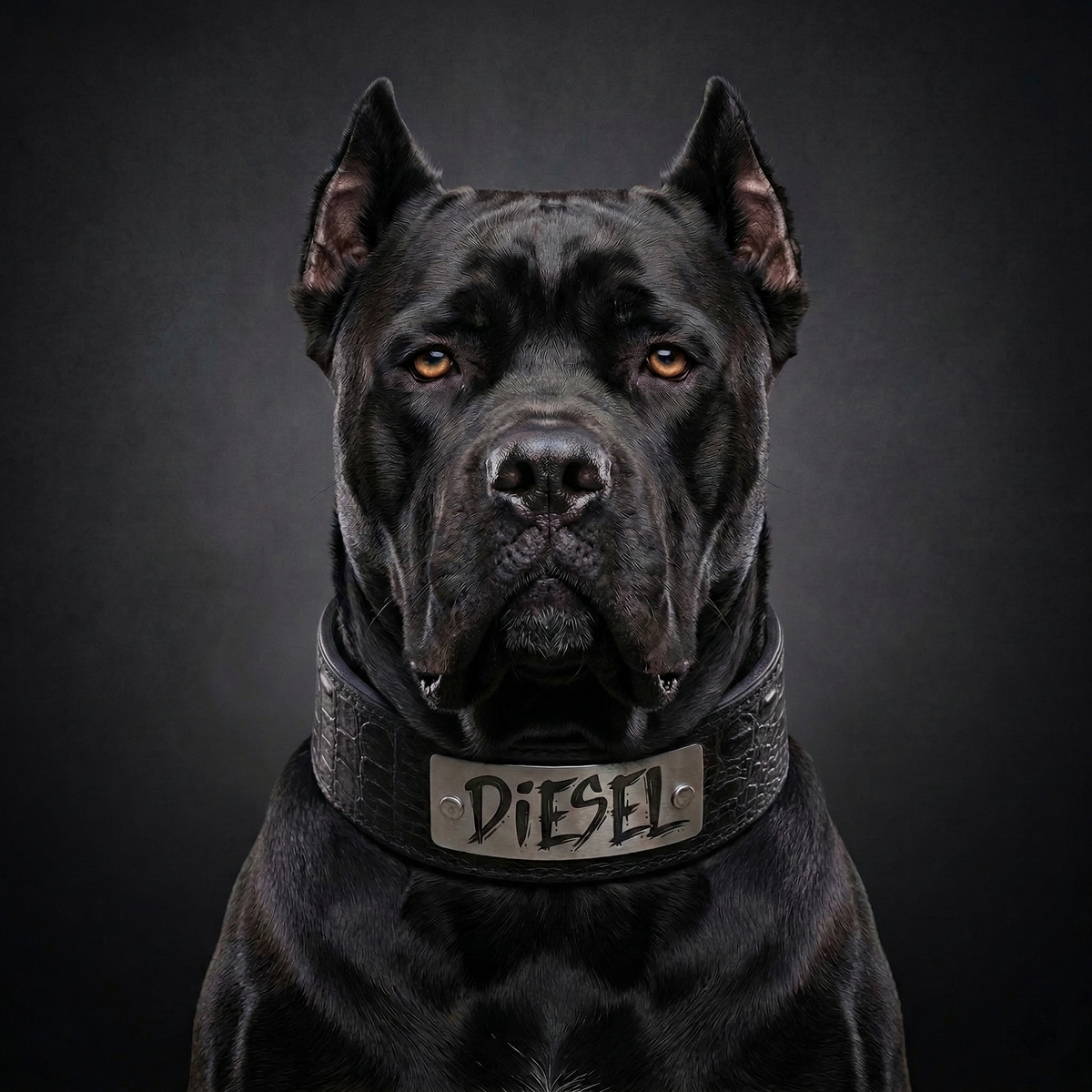 N15 - 2" Wide Personalized Leather Dog Collar