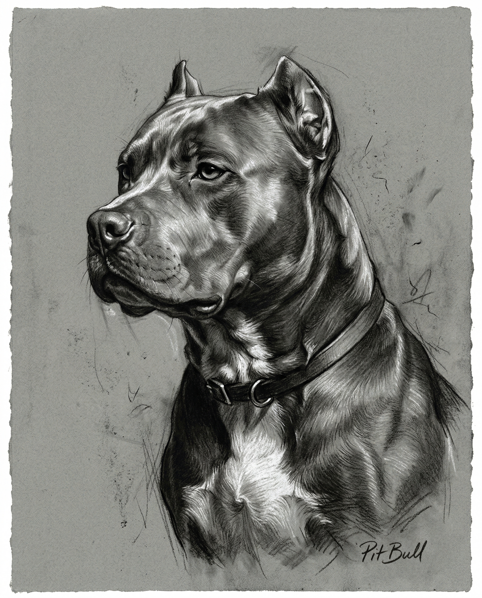 Custom Anatomical Charcoal Noir Dog Portrait | Digital Pet Artwork