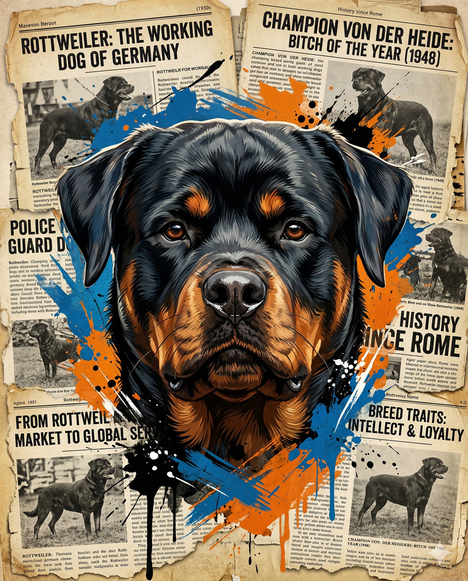 Custom Breed Legacy Dog Portrait | Personalized Digital Pet Artwork