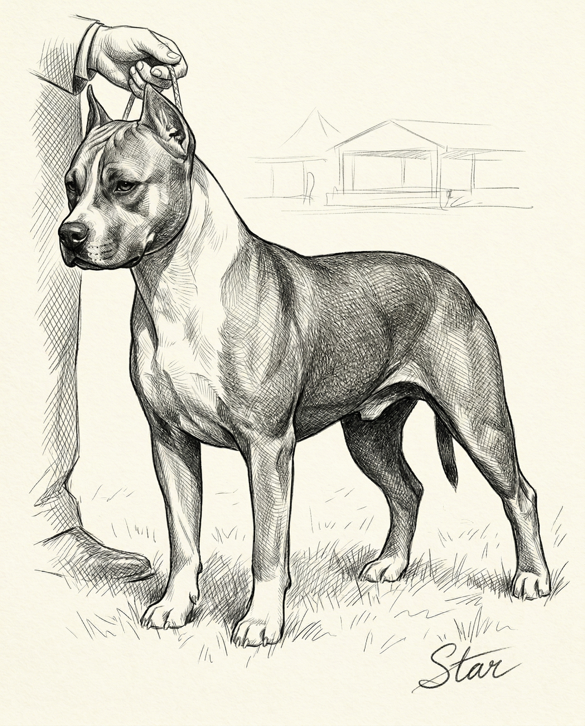 Custom Graphite Pencil Dog Portrait | Personalized Digital Pet Artwork