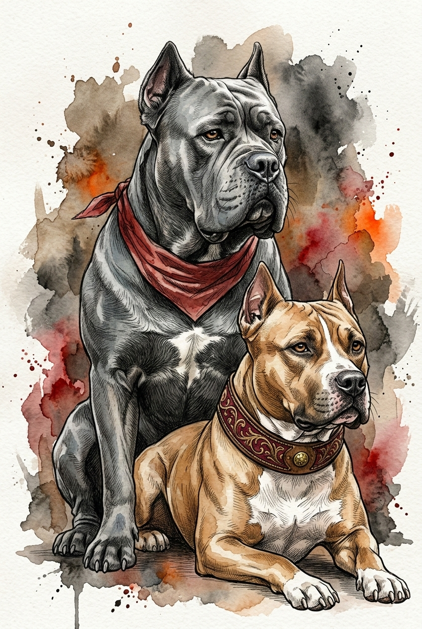 Custom Ink & Watercolor Dog Portrait | Premium Digital Download