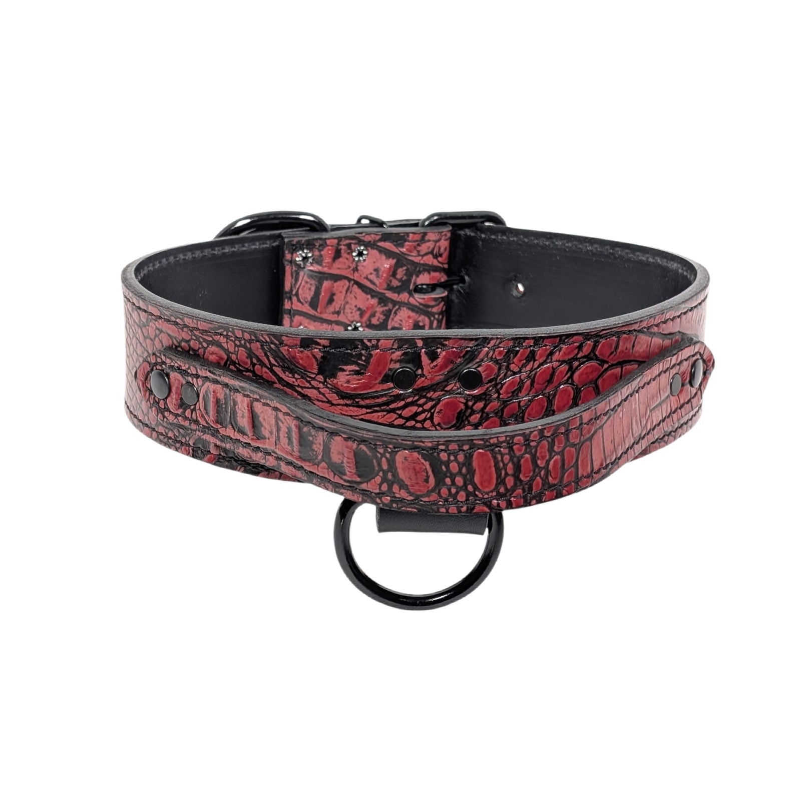 AGT1 - 2" Wide Leather Agitation Dog Collar with Handle