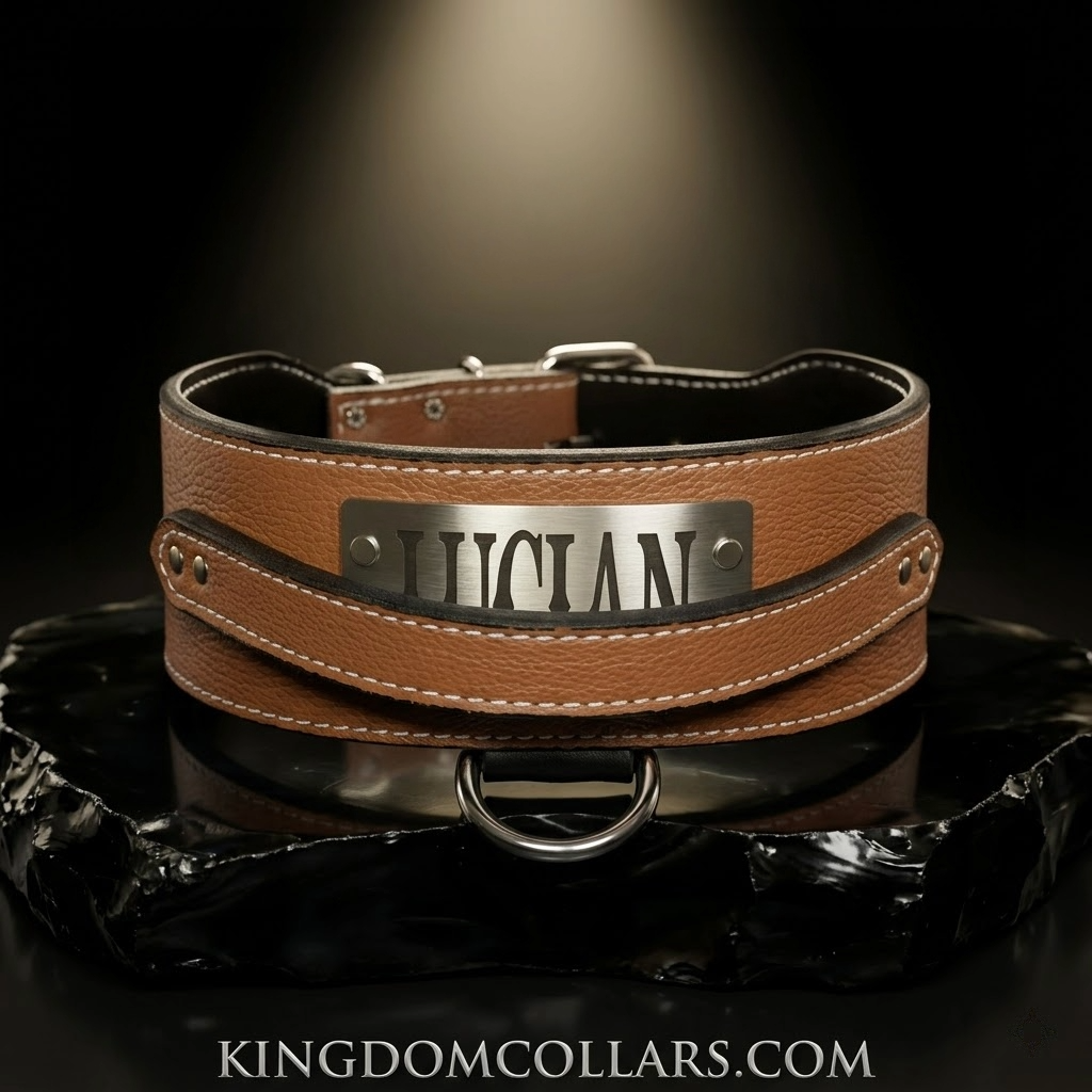 AGT-X26 - 3" Wide Personalized Agitation Leather Collar