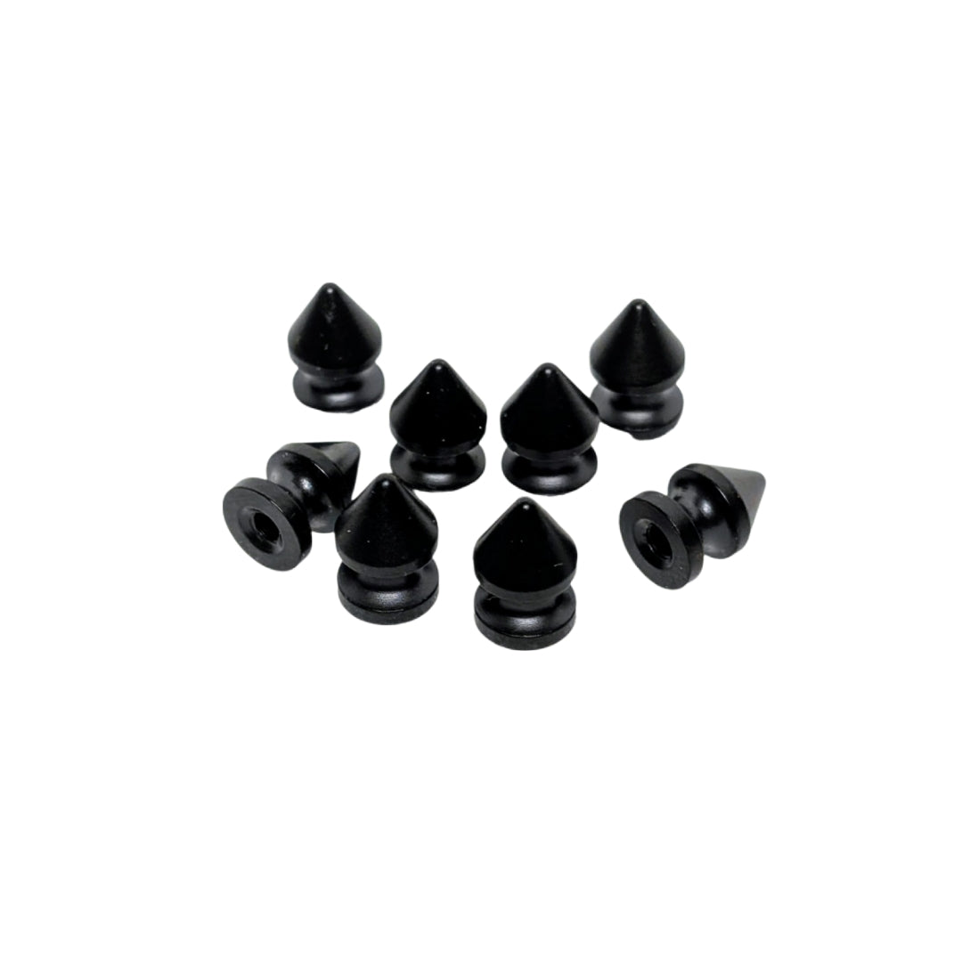 Black Plated Brass Tree Spikes | 1/2" Screwback