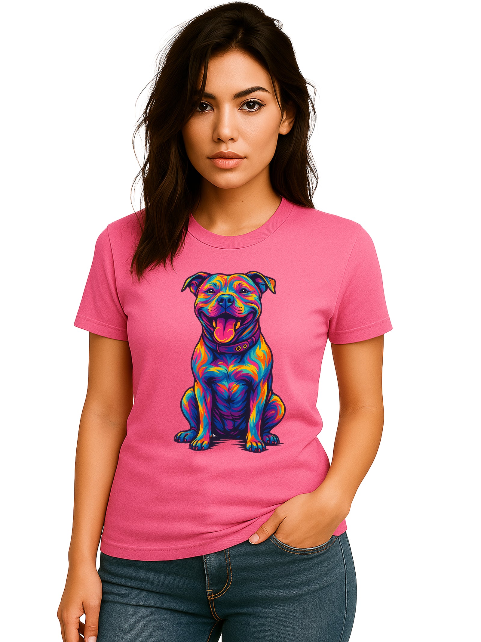 Psychedelic Pit Bull Pop Art Tee