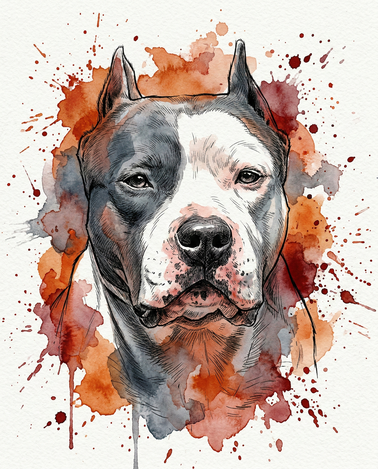 Custom Ink & Watercolor Dog Portrait | Premium Digital Download