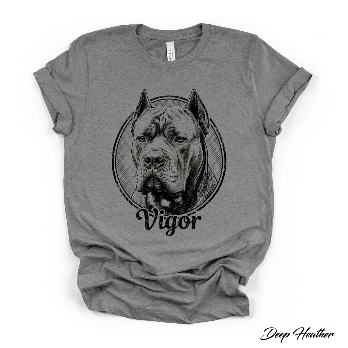 Custom Dog Portrait T-Shirt — Personalized Vintage Engraved Pet Tee