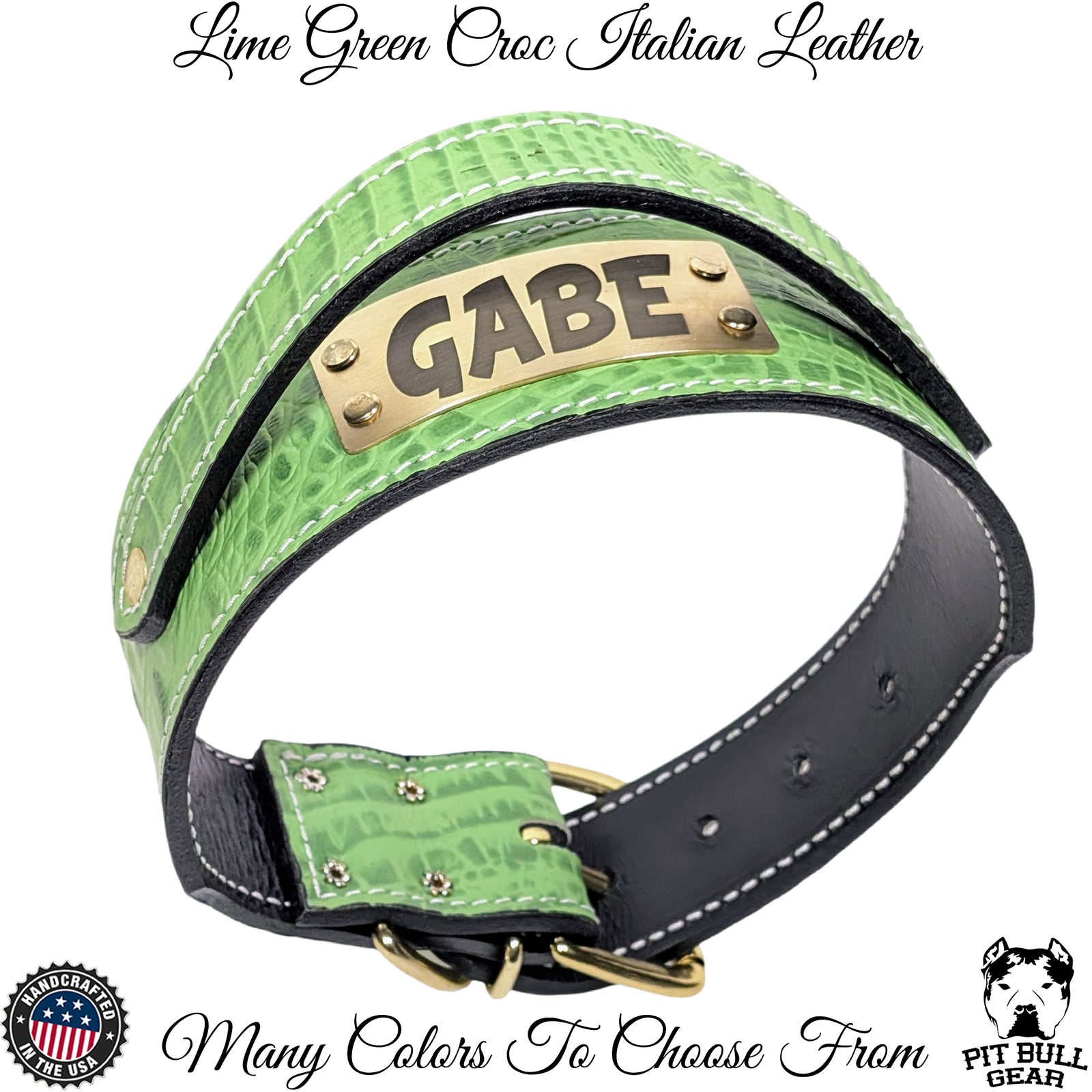 W26 - 2.5" Wide Personalized Agitation Leather Collar