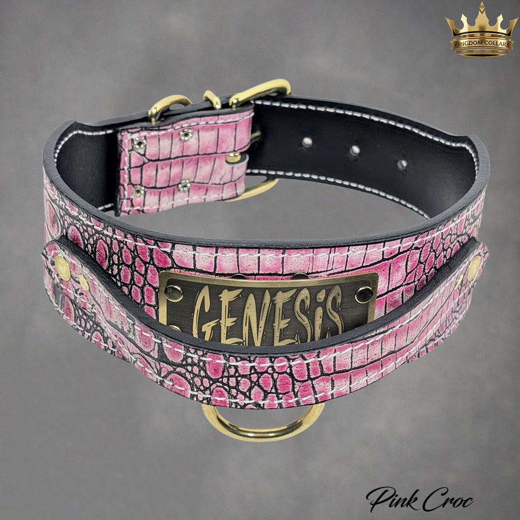 AGT-X26 - 3" Wide Personalized Agitation Leather Collar