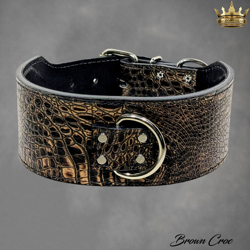 X1 - 3" Wide Leather Dog Collar