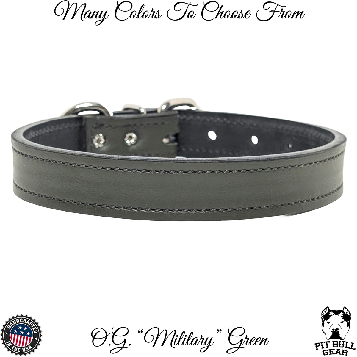 U99 - 1" Wide Custom Leather Dog Collar