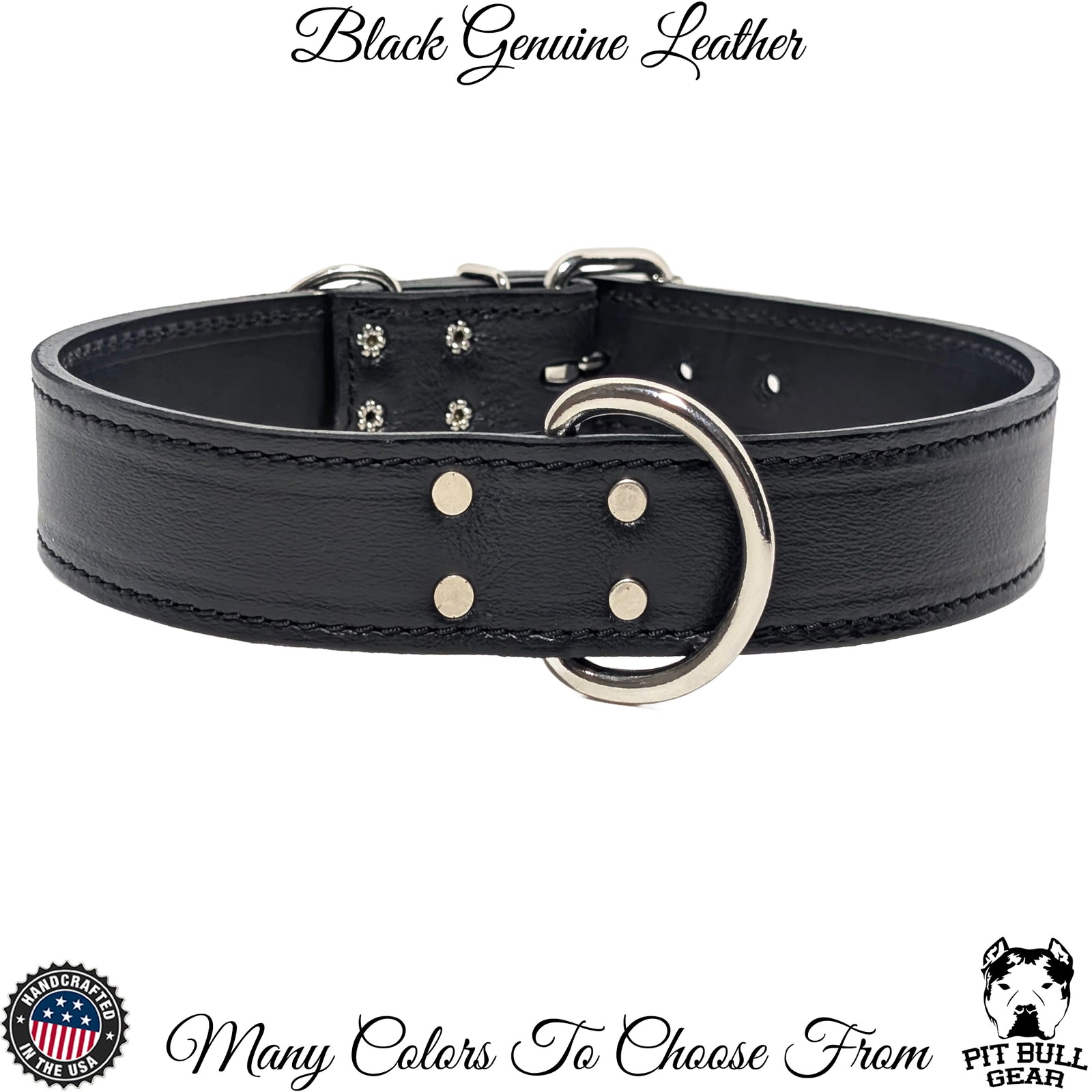C1 - 1.5" Wide Leather Dog Collar