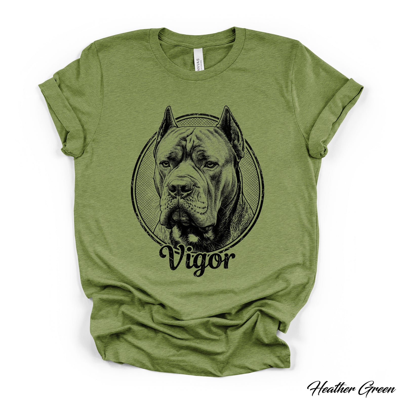Custom Dog Portrait T-Shirt — Personalized Vintage Engraved Pet Tee