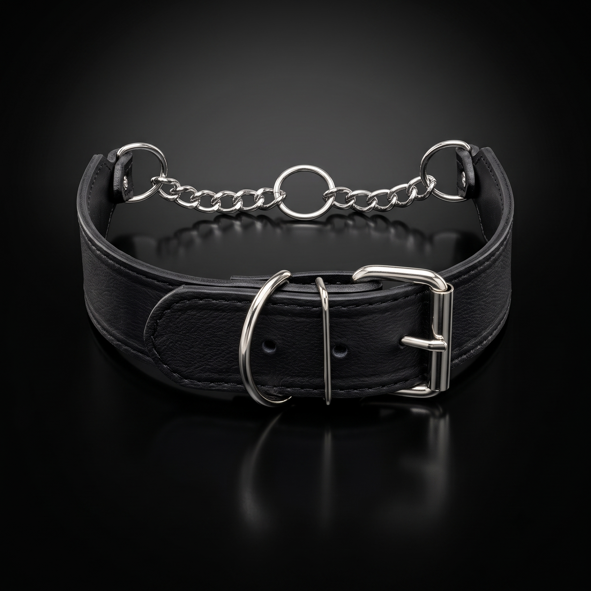 2" Wide Leather Martingale Buckle Training Collar | Kingdom Collars