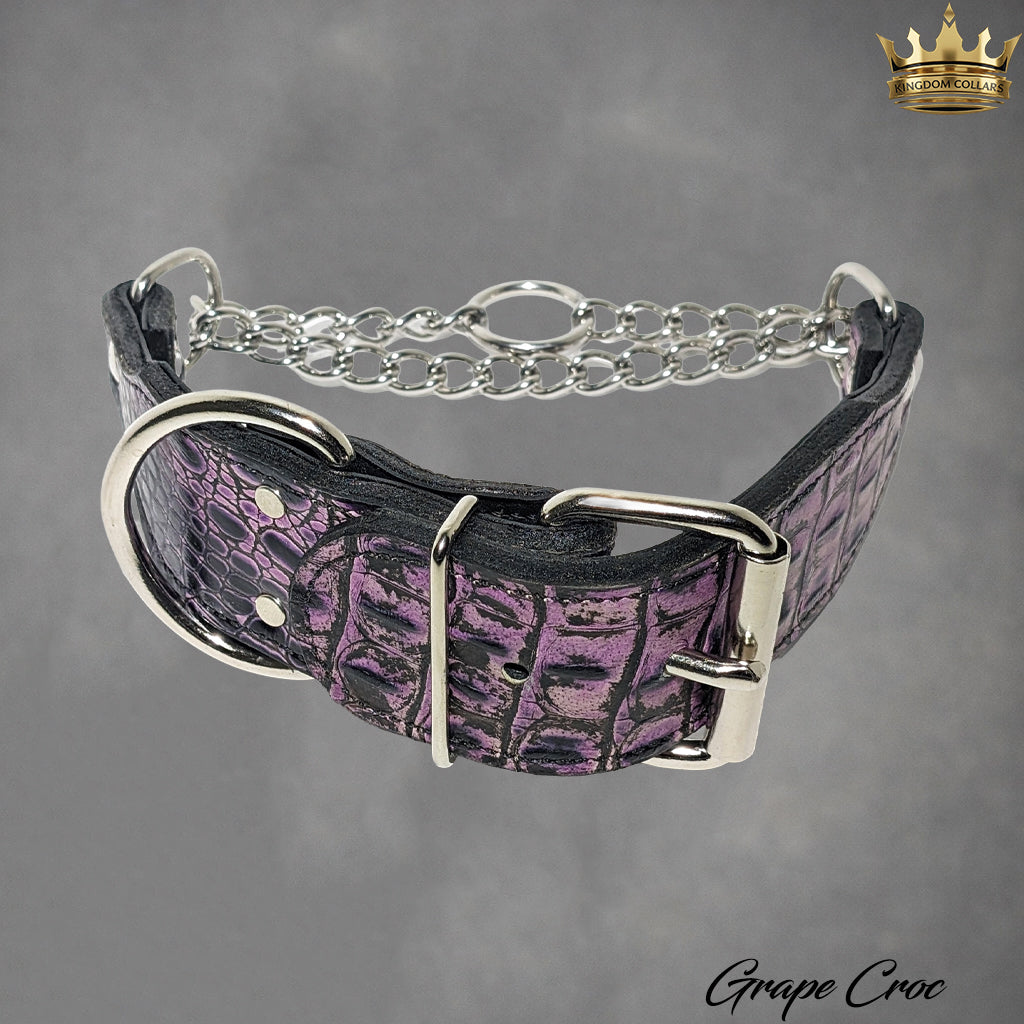 2" Wide Leather Martingale Buckle Training Collar | Kingdom Collars