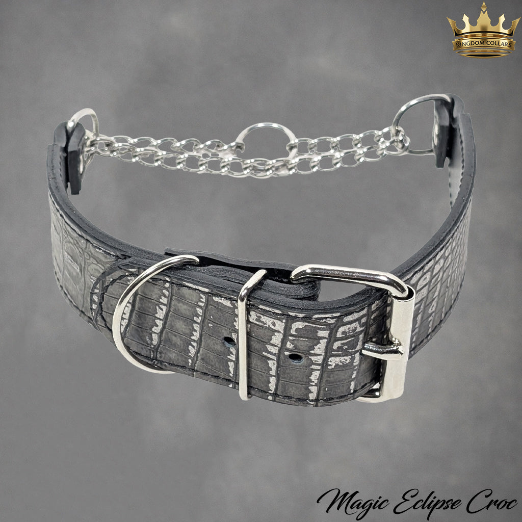 2" Wide Leather Martingale Buckle Training Collar | Kingdom Collars
