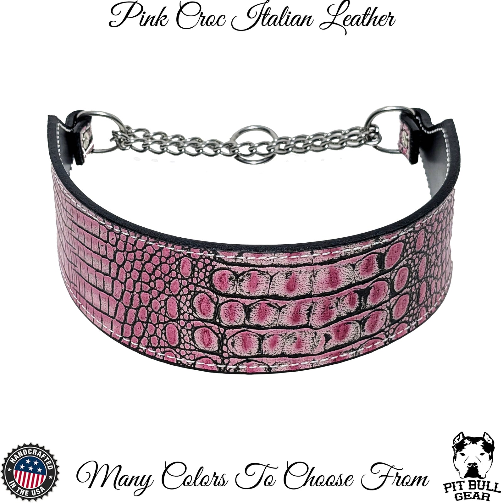 LM25 - 2.5" Wide Leather Martingale Collar