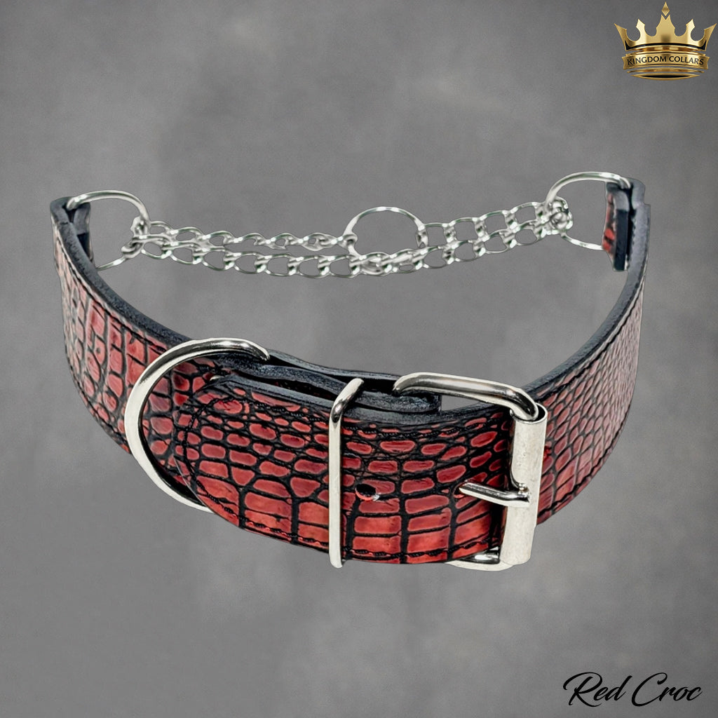 2" Wide Leather Martingale Buckle Training Collar | Kingdom Collars
