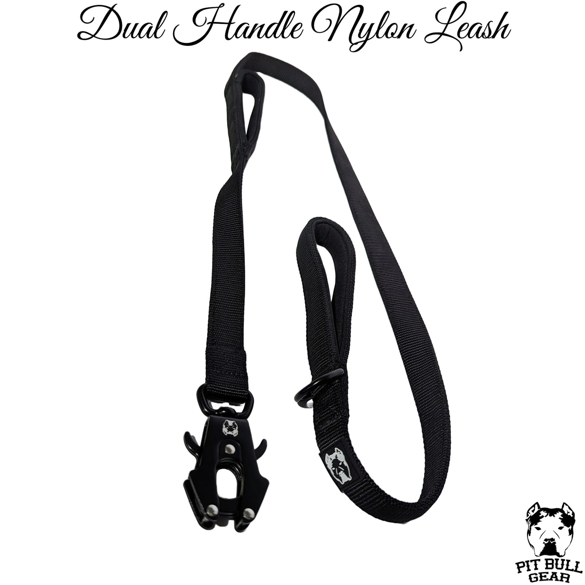 Dual Handle Nylon Leash Heavy Duty Traffic Nylon Leash Frog Clip