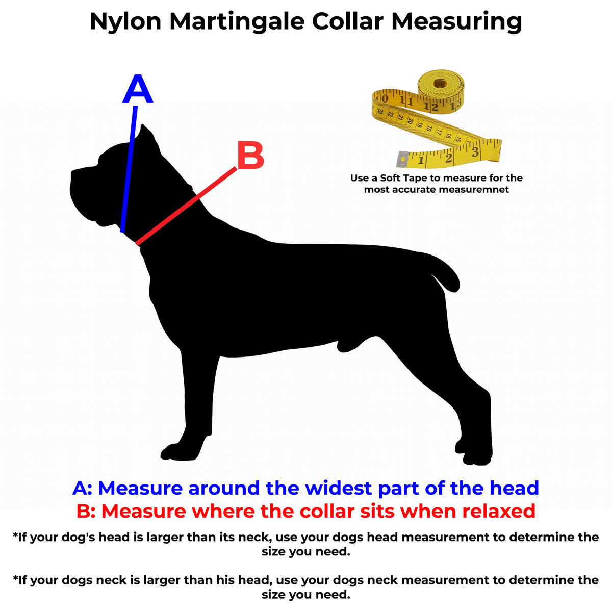 1.5" Wide Padded Martingale Slip-On Dog Collar