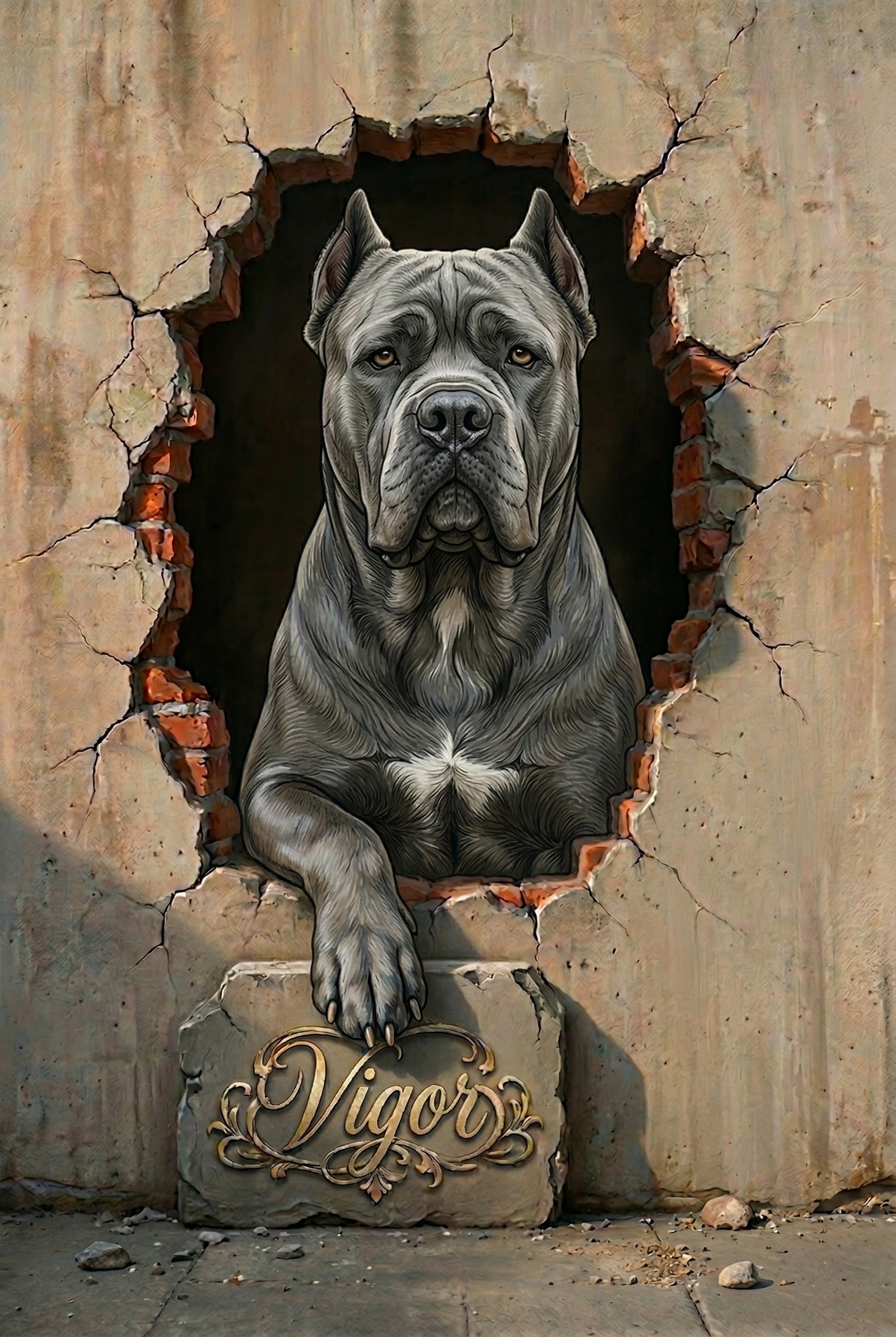 Custom Wall Burst Dog Portrait | Personalized Digital Pet Artwork
