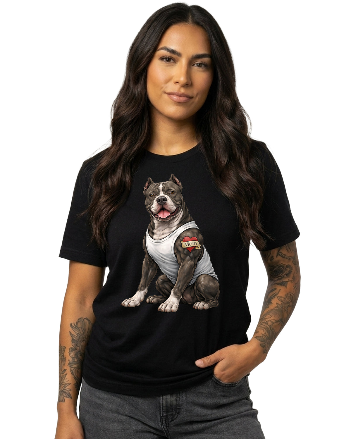 American Bully Mom Tattoo Tee | Bella Canvas | Kingdom Collars