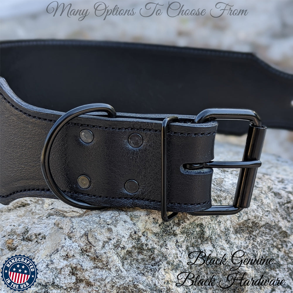 X1 - 3" Wide Leather Dog Collar