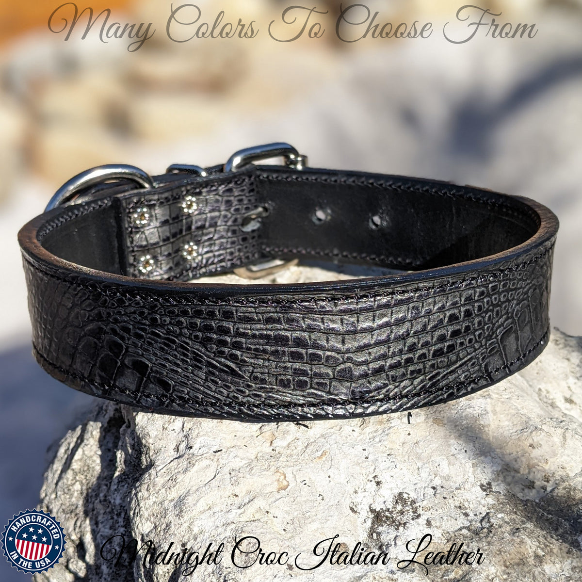 C1 - 1.5" Wide Leather Dog Collar