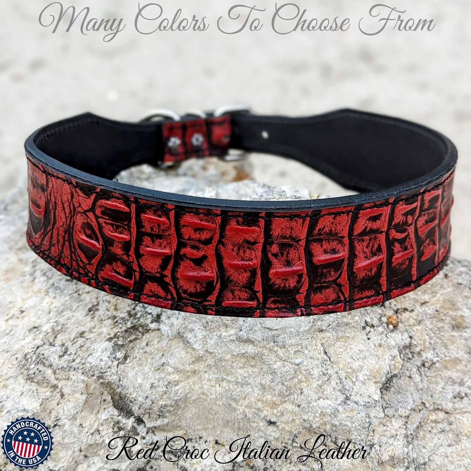 TWN23 - Collar de cuero cónico para perros de 2" de ancho