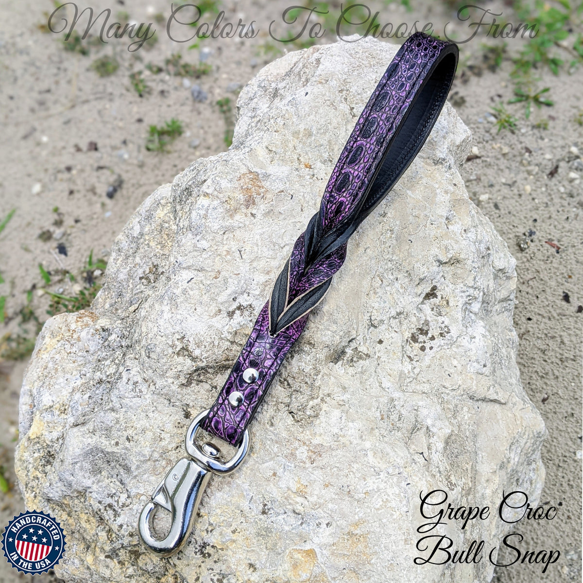 Correa de tráfico con asa de cuero de 15"